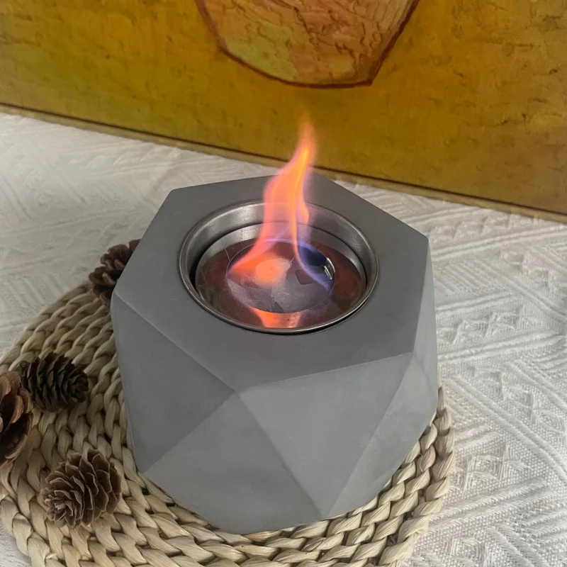 Best Selling Irregular Grey Cement Fire Pit Outdoor Fireplace Stone Fire Pit