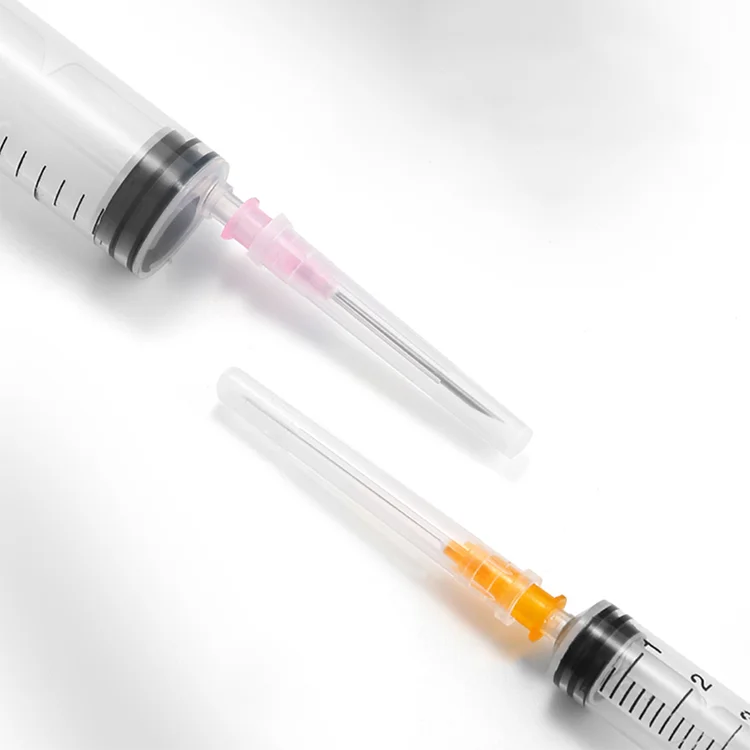 High Quality Wholesale Custom Cheap 16g,18g,19g,20g,21g,22g,23g,24g,25g,26g,27g,28g,29g,30g disposable syringe with needles 0.5m