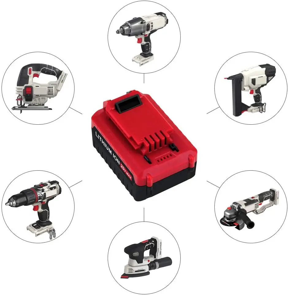 20v 6.0ah Li-ion Rechargeable Power Tools Cordless Drill Battery Pack Replacement For Porter Cable PCC680L PCC682L PCC681L