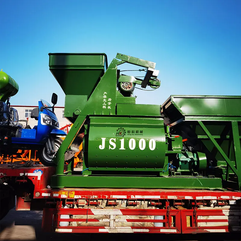 HZS50 concrete mixing station bridge construction cement concrete station simple JS1000 mixing station