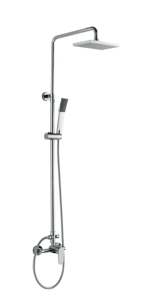 
Square design chrome plated exposed bathroom bath and shower tap made by china faucet factory 