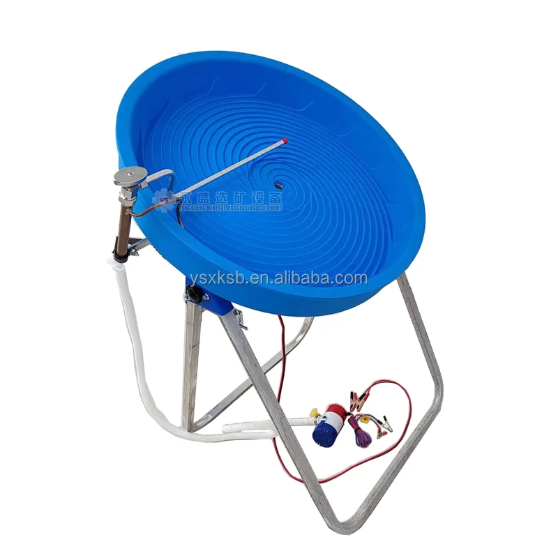 Portable small mini Turbo separator, Rotary washing machine Mining Equipment automatic spiral Gold Prospecting Panning Machine