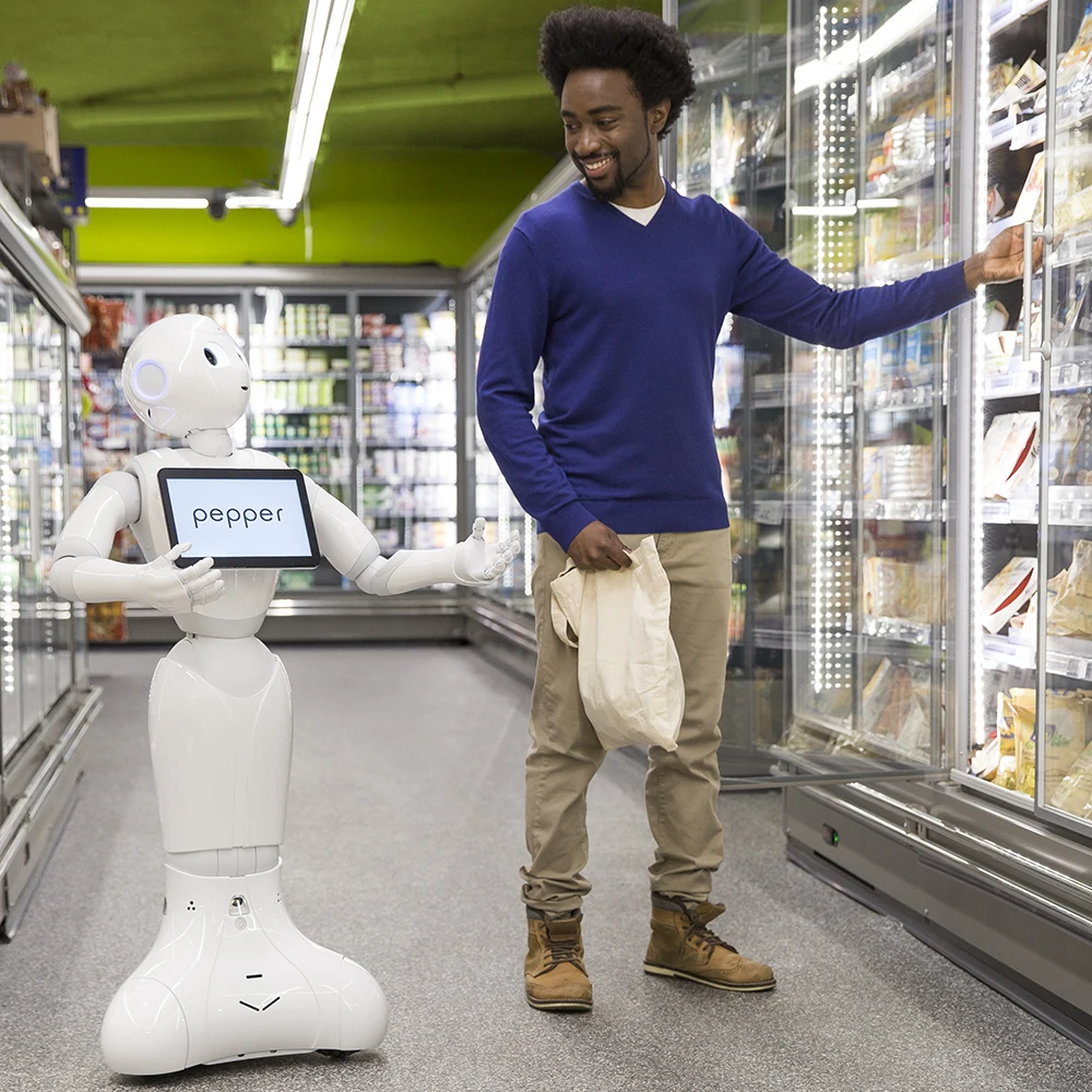 SoftBank Robotics Intelligent Pepper Smart Programmable Humanoid Robot with Touch Screen Tablet APP Control Multifunction