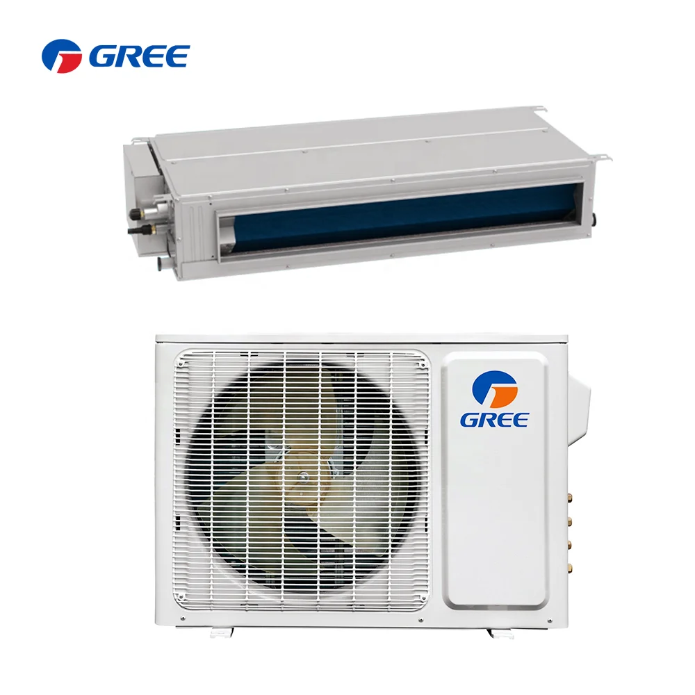 Gree 18000Btu 36000Btu 48000Btu 60000Btu Concealed Ducted Air Conditioning Fan Coil Indoor Unit Ceiling Mount Air Conditioner