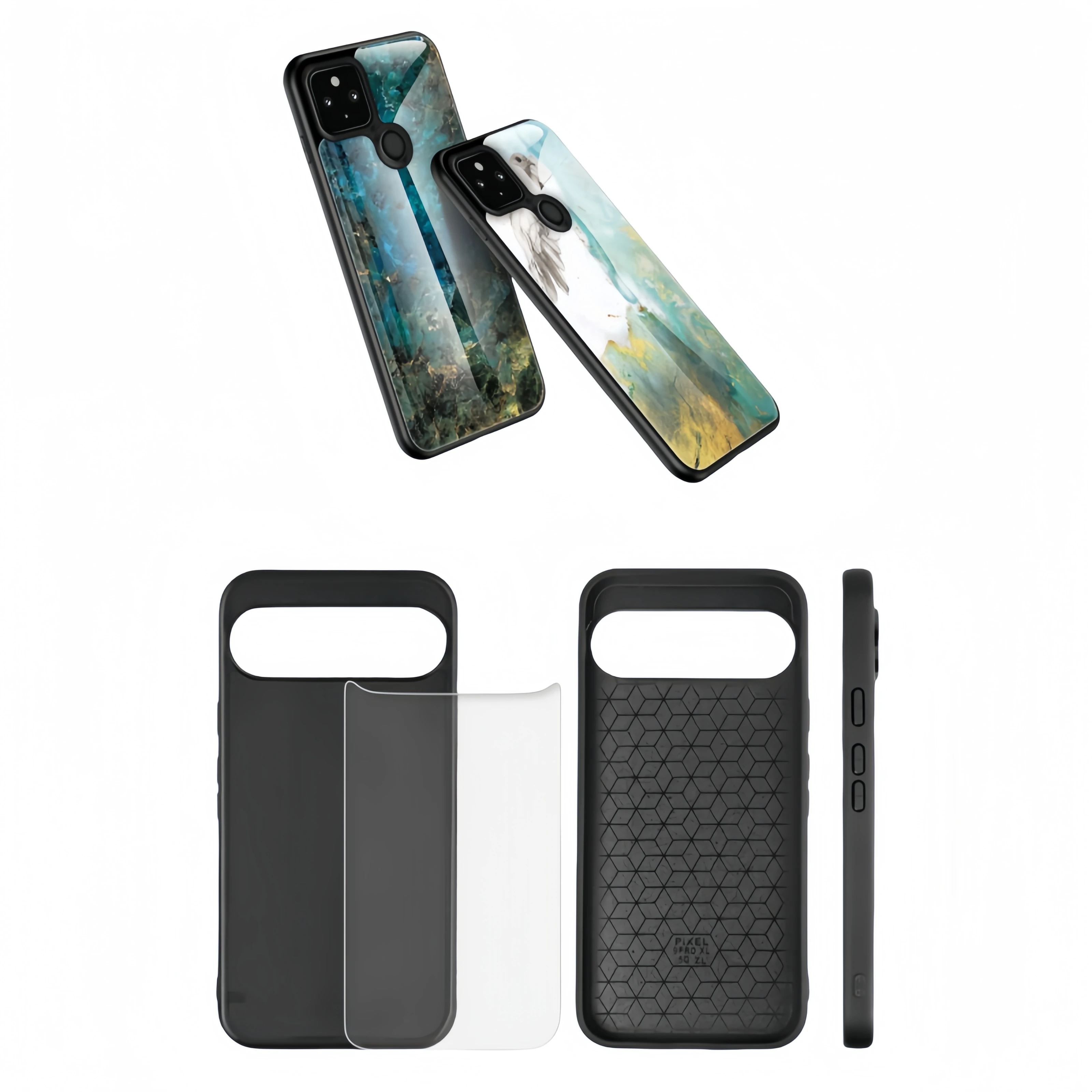 Factory DIY Customized UV printing TPU + PC + Tempered Glass 2 in 1 Sublimation Blank cell Phone Case for Meizu Series