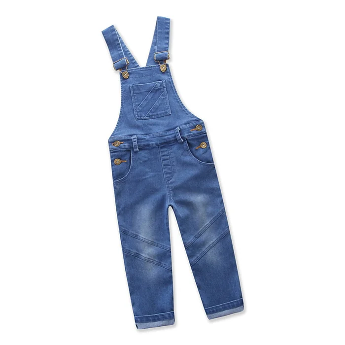 
European And American Latest Design Jeans Pants For Girls And Boys Casual Elastic Solid Color Straps For Pants Jeans 