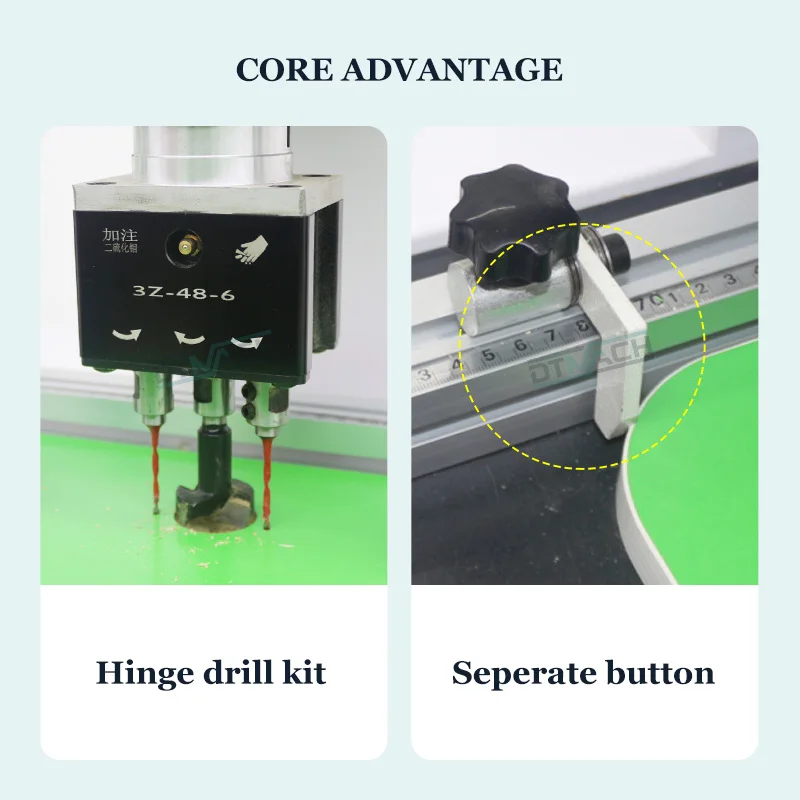 Сверлильный станок DTMACH для деревянных дверных затворов, петель для шкафов, буровая машина для мебели, шкафа, сверлильный станок с 5 вертикальными петлями