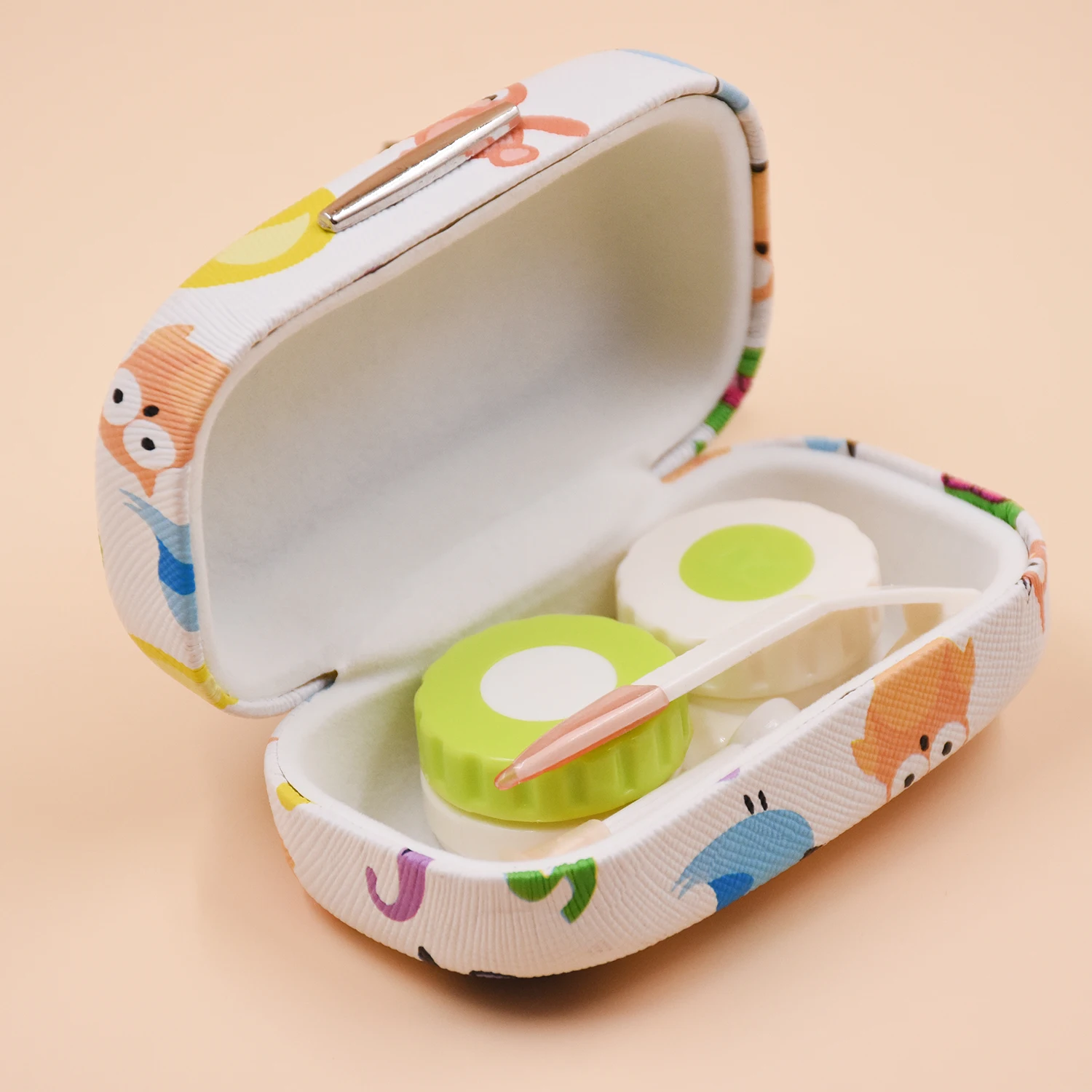Fashion Mini Contact Lens Case Organizer Fruit Color Contact Lens Container Travel Lens Kit