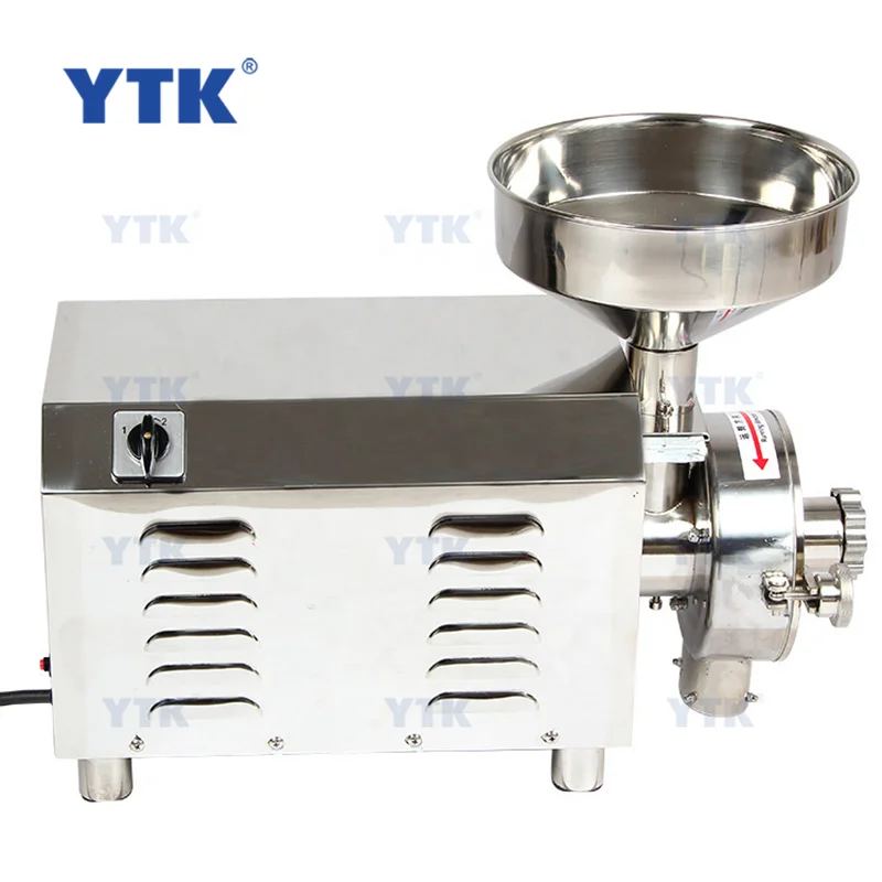 YTK- 2200 2.2KW High Efficiency Stainless Steel Commercial Flour Mill Mini Electric Grain Wheat Powder Grinder Machine For Home
