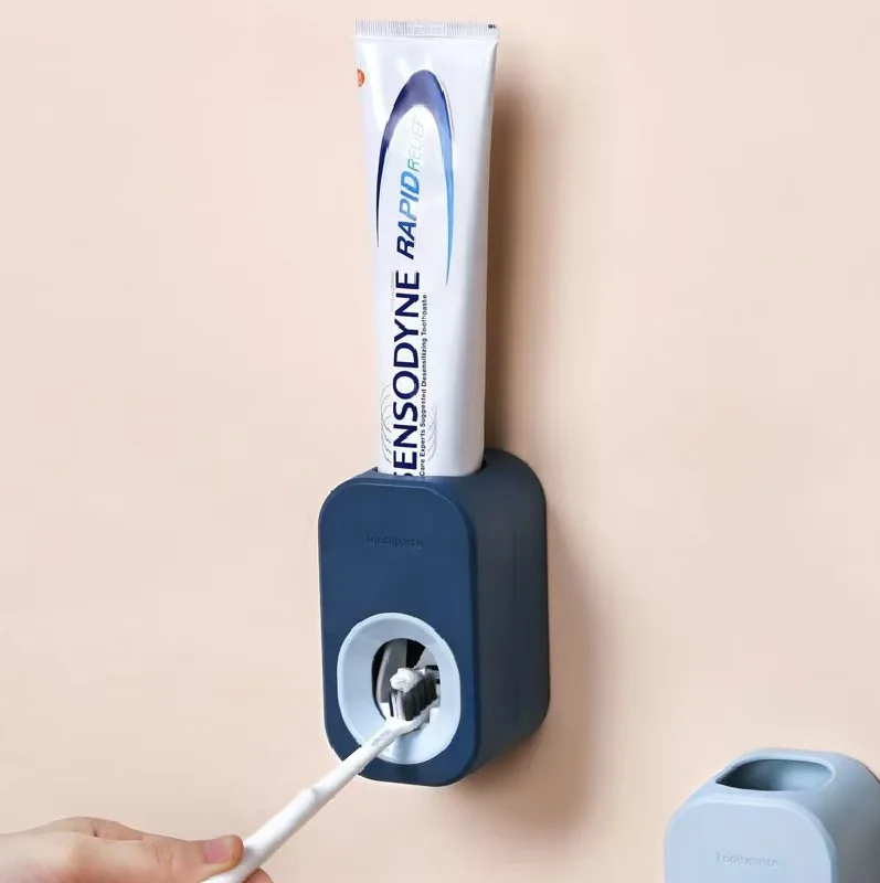 Adhesive Automatic Toothpaste Squeezer Wall Mounted Toothbrush Toothpaste Squeezer