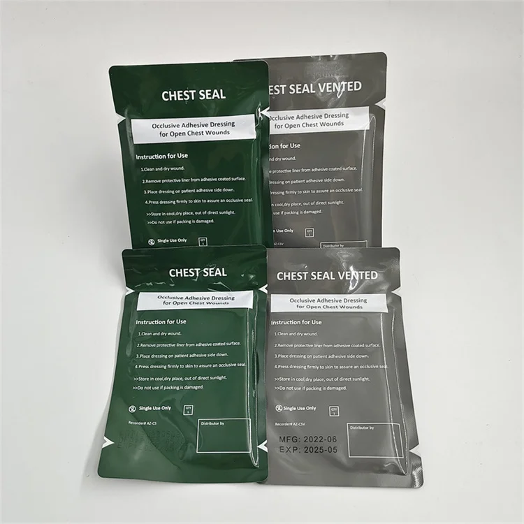 Wedacraftz Emergency Medical first aid supplies Vented and Non vented Transparent Chest Seal Pneumothorax Patch Ifak Chest Seal