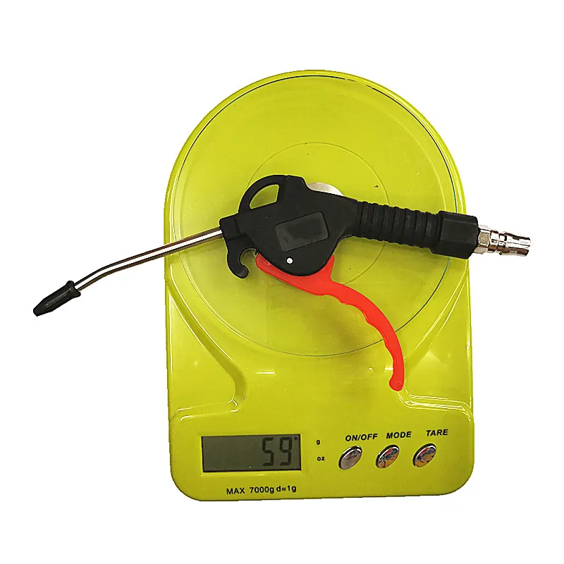 
Air Blow Gun Plastic Dust Gun with High Strength Stainless Steel Pipe -Strong Concentrated Nozzle Rubber Cap 1/4 PT STEEL 255mm 