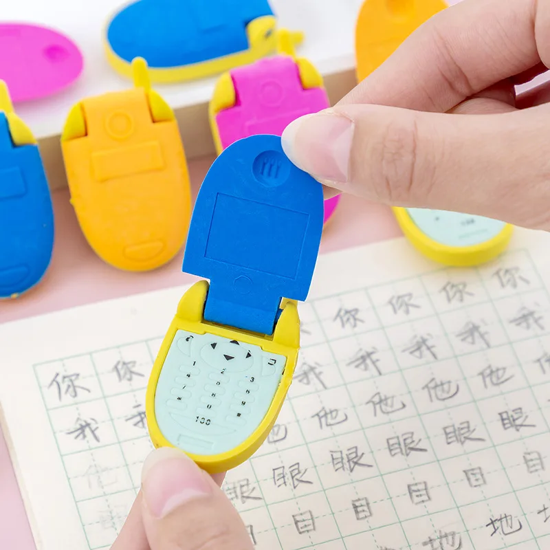 Cute Rubber Eraser Kawaii Creative Pencil Erasers Kids Student Stationery Supplier Mini Cartoon Rubbers