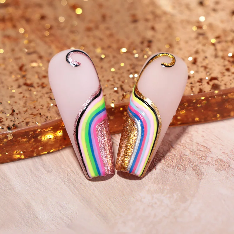 Oem Wholesale 6ml Gel Nail Art Liner Painting Uv Led Gel Semi-Permanent Gel Liner Nail Art Set