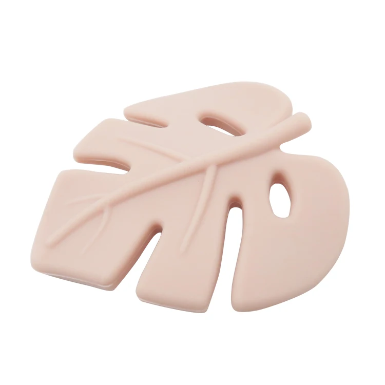 Прорезыватель для зубов в виде листьев монстера, пищевого класса, не содержит Бисфенол А, игрушка для прорезывания зубов при аутизме