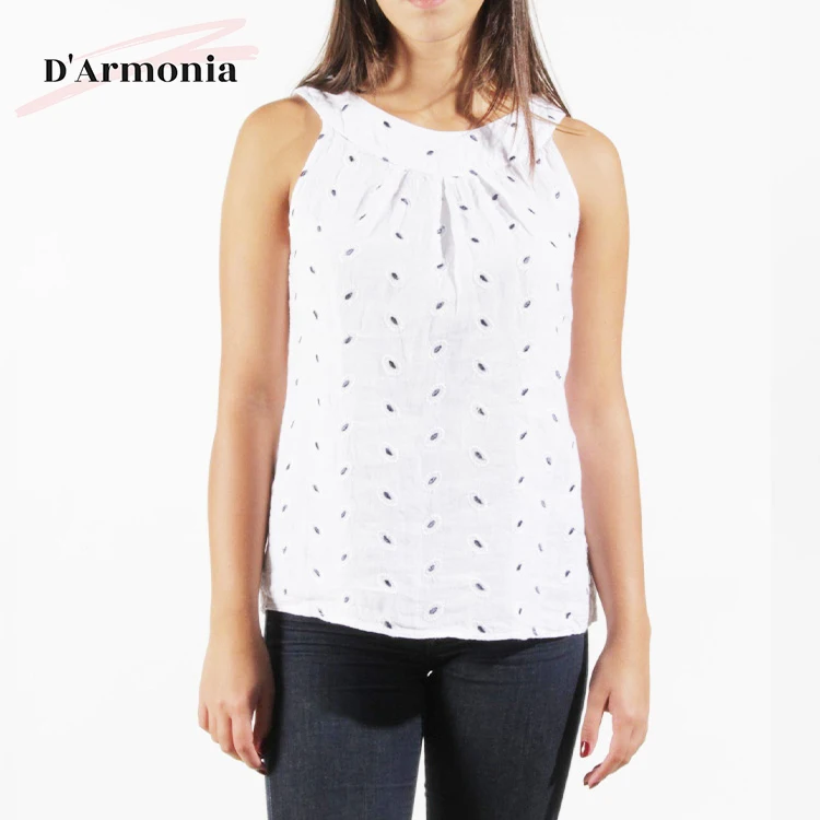 Italian design Comfortable Summer White Crop Top Clothes Casual Shirts