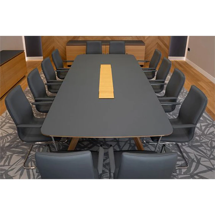 Seminar Table And Chair Set Wooden Veneer Surfaces Customized Conference Table Conference Table