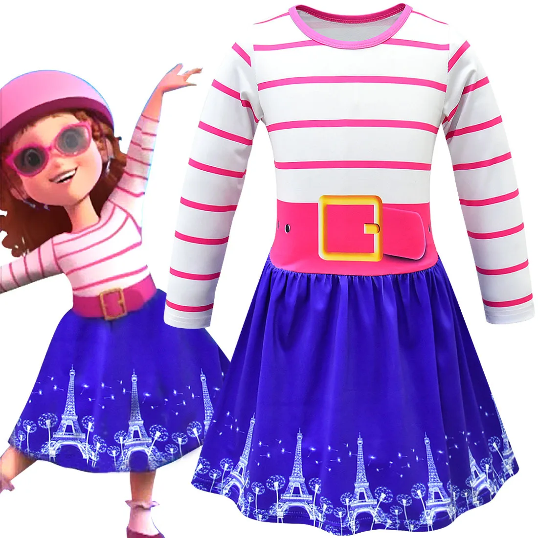 Girls Fancy Nancy Dress +Oversleeve Fancy Nancy Dress Girls Frocks Summer Party kids dresses for girls