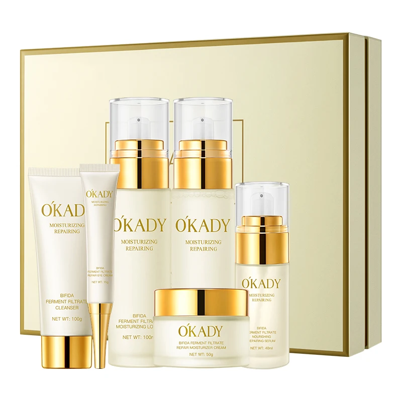 OKADY Hot Sales Low Discount Bifida Ferment Lysate Moisturizing Anti-Aging Lotion Toner Cream Organic Skin Care Set