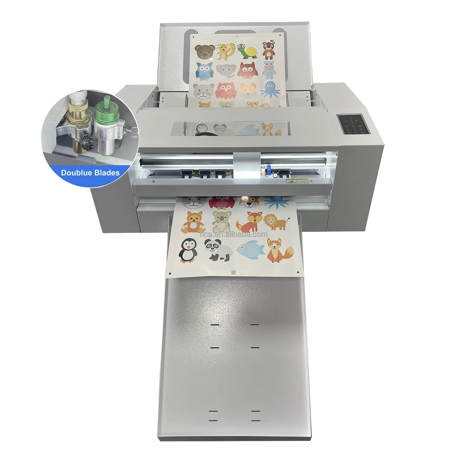 A3/A4 1200mm/s double head Die cut machine automatic sheet label cutter Automatic feeding paper for gift box and 350g cardboard