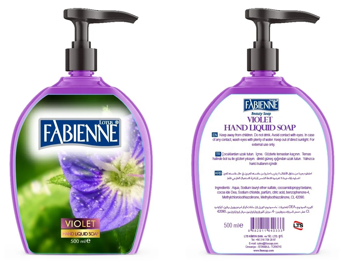 LOTUS FABIENNE KITCHEN CLEANING LIQUID DETERGENT High Quality 750 ml Cleaner Liquid Detergent Customized Best Prices From Turkey