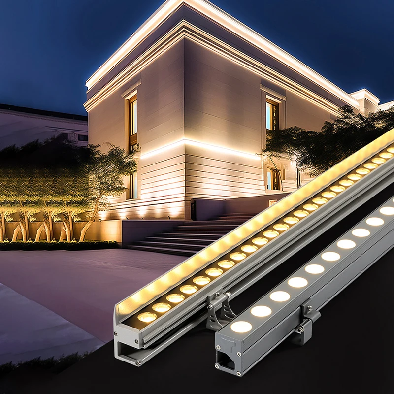 Facade lighting strips outdoor building shoppingce For Project City construct rgb dmx light