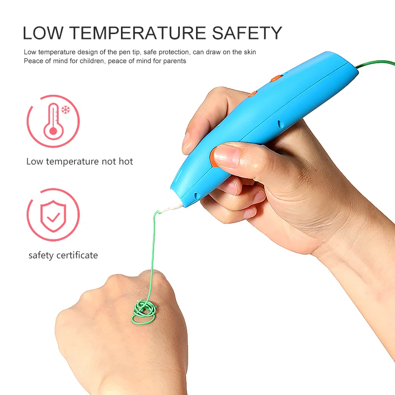 Hot Educational Toys Orange 3d Pen Low Temperature Magic Customized Float Mould for Kids