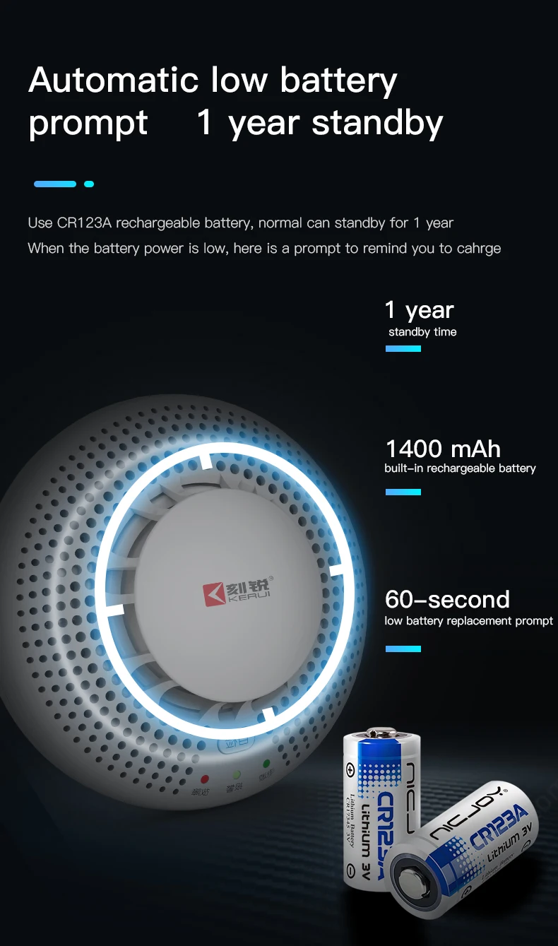 Factory Directly Security Alarms Wireless Interlinked Smoke Alarms Certified Fire Detector Remote RF433 smoke detectors