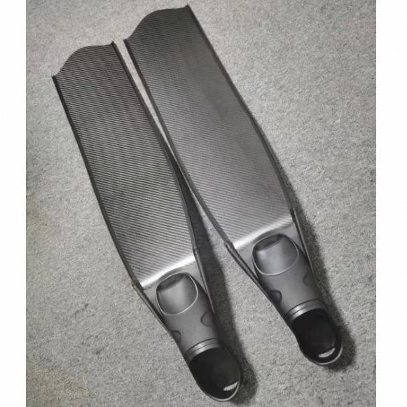 ZHHK Custom Tpr Foot Pocket Long Fins Ce Certified 5 Sizes Full Foot Diving Flipper Pure Carbon Fiber Freediving Fins