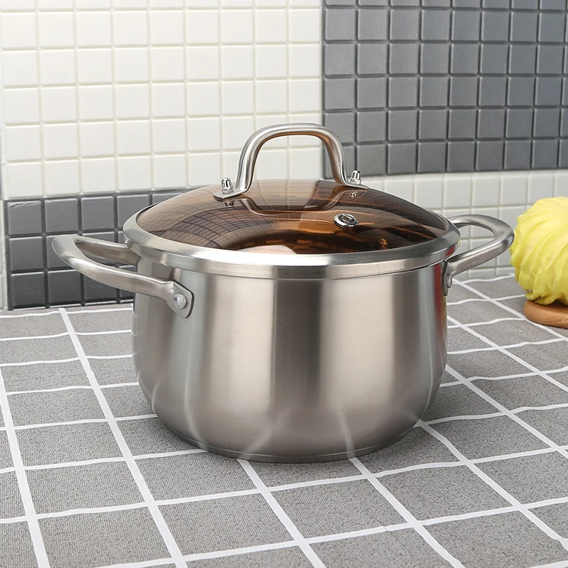 2022 Cookware Sets Kitchen Commercial Stainless Steel Heavy Duty Soup Stock Pot & Stock Pots