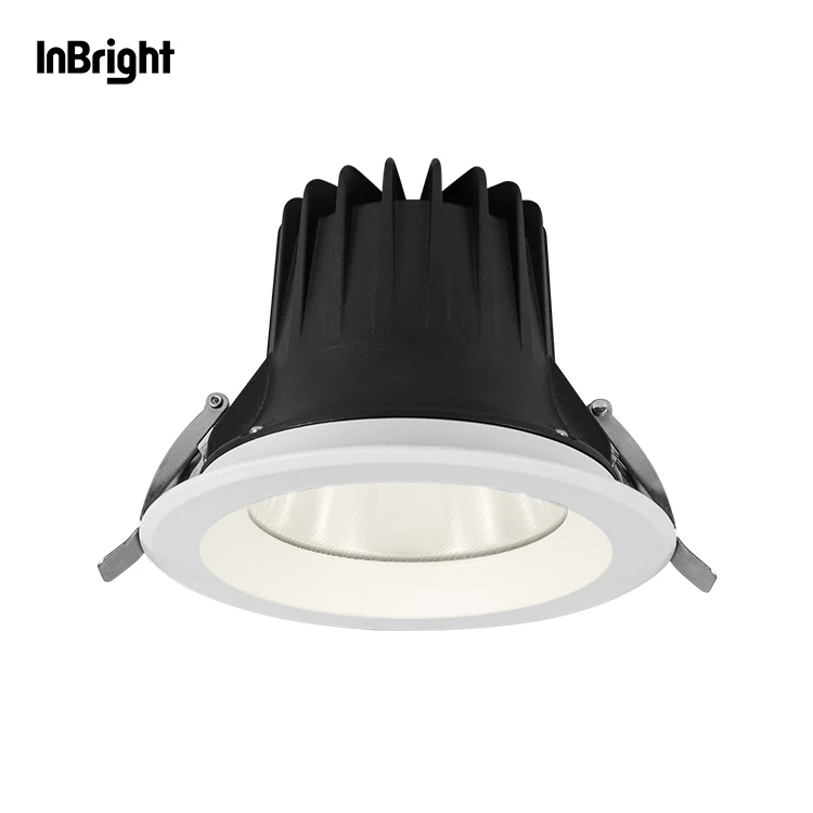 Wide Beam 60 Degree Anti Glare IP65 Waterproof LED Downlight 18W Die-casting Aluminum Recessed Ceiling SMD Down Light
