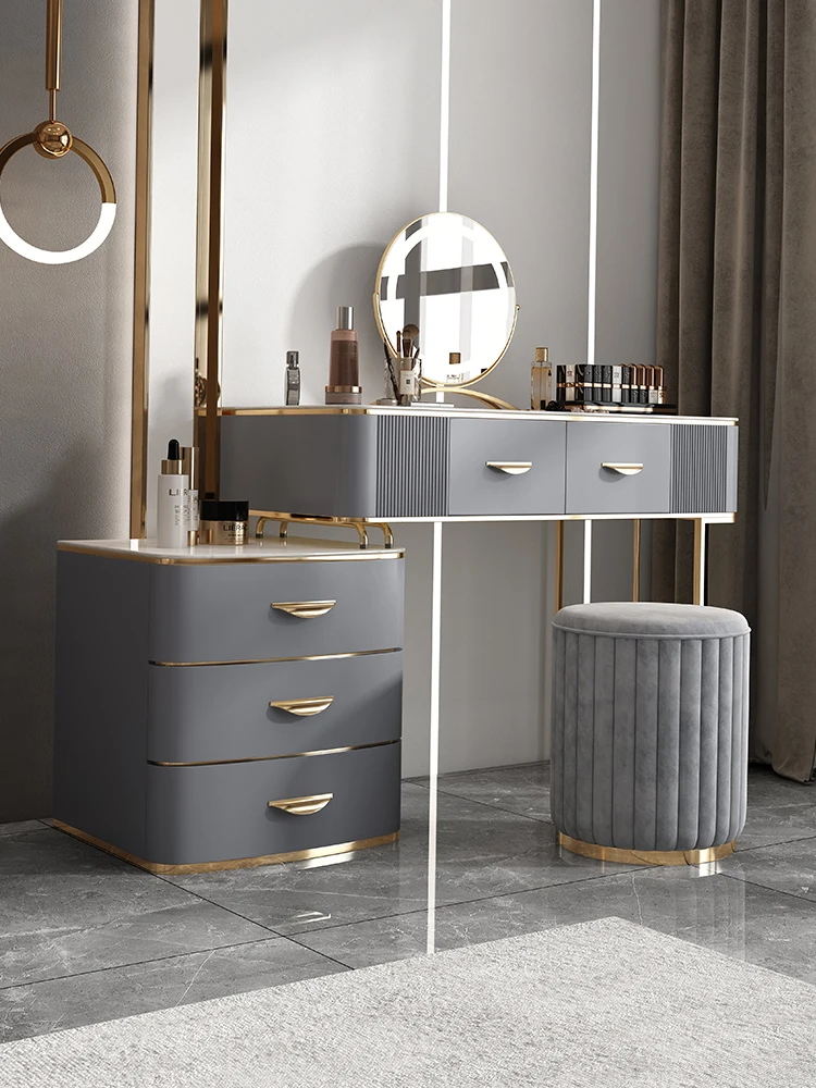 Vanity Make Up White French Wood Console Table Drawer Dresser