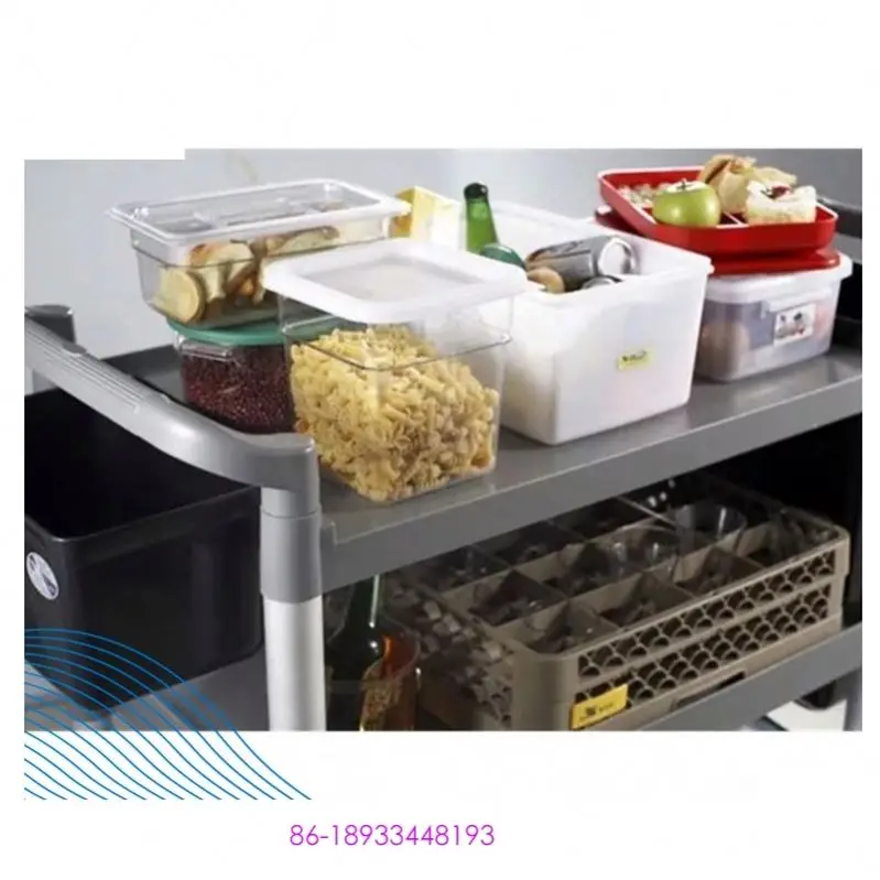 3 уровня Пластиковые Ресторан отеля Кухня Бар гостеприимства буфетно-кухонное оборудование обслуживания чистки хлебобулочные изделия Сервисная