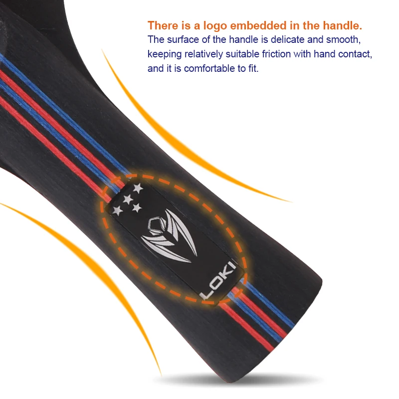 LOKI Professional K4 Star Tenis De Mesa Raqueta ITTF Approved Raquetas De Tenis De Mesa High Performance Table Tennis Racket