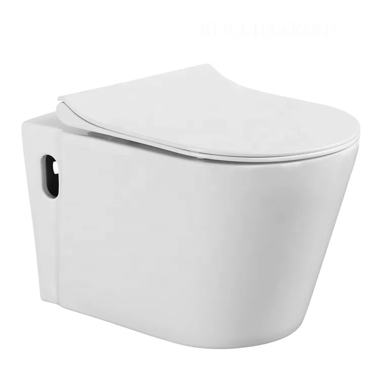 Sanitary Ware European Wall Mounted Toilet Hotel Restroom Integrated Ceramic Wall Mounted Toilet Bathroom Wall Mounted Toilet
