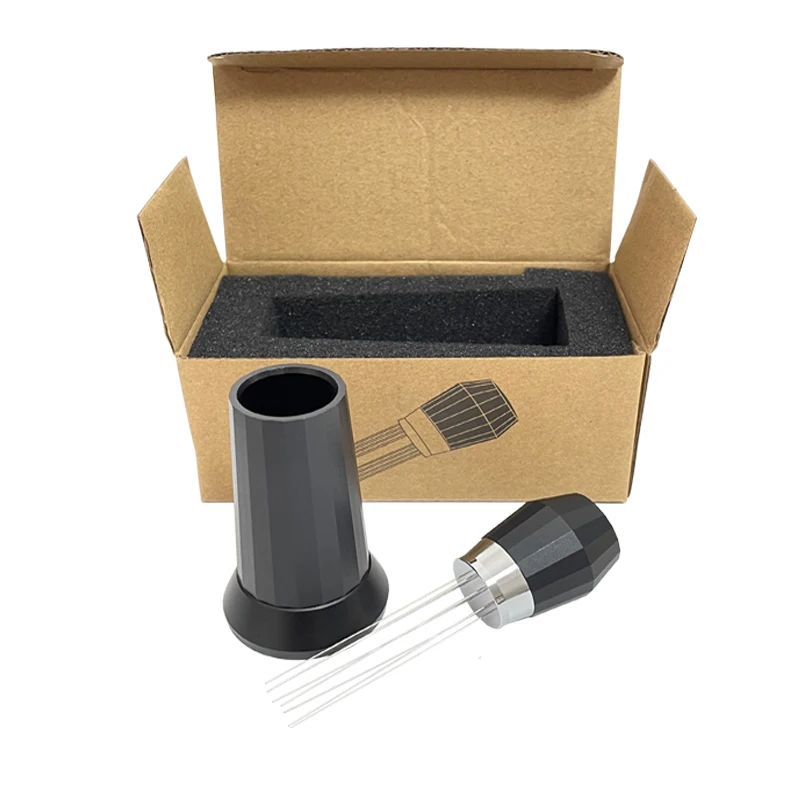 Hot selling barista tools stainless steel needle distributor espresso distribution tool with stand