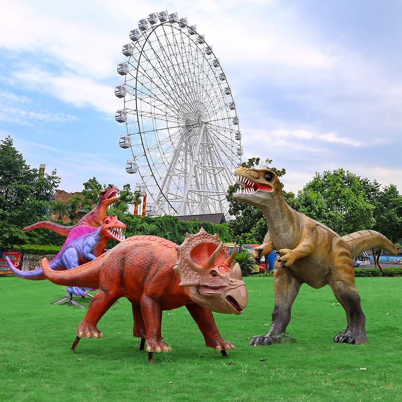 Fiberglass resin jungle animal props lifelike dinosaur statue dinosaur egg statue for rental shop decor