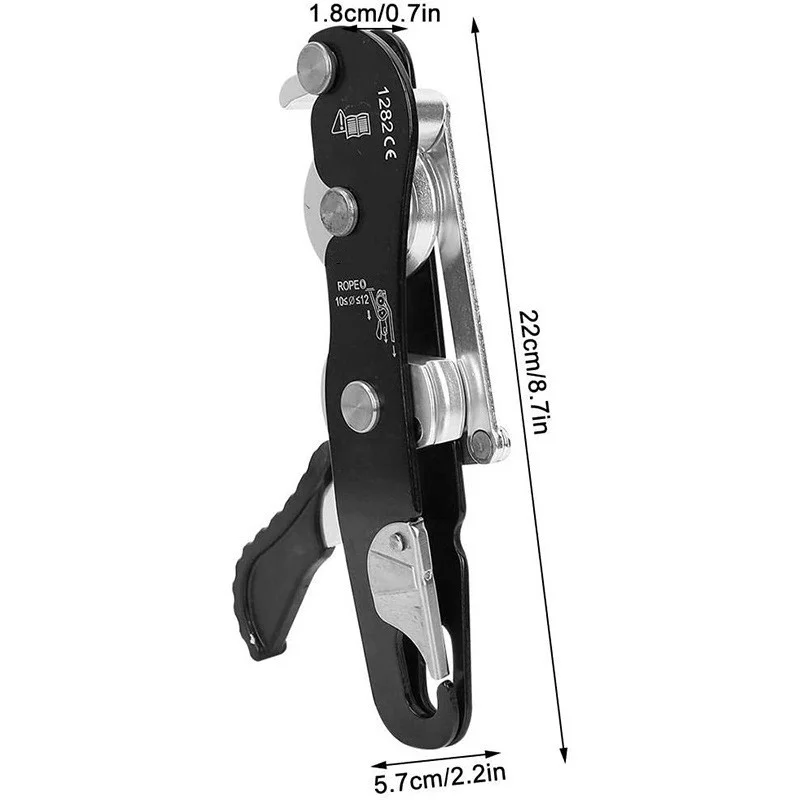 ANT5PPE Rappelling Belaying Rescue Equipment Emergency Descent Downhill Device Stop Descender for Climbing