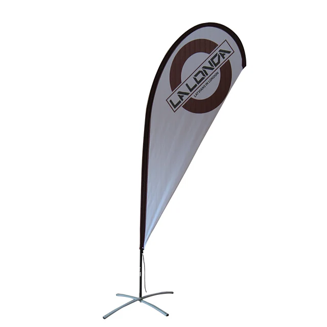 Tear Drop Feather Knife Beach Banner Flag With Stand Fiberglass Pole Aluminum Flagpole Tube