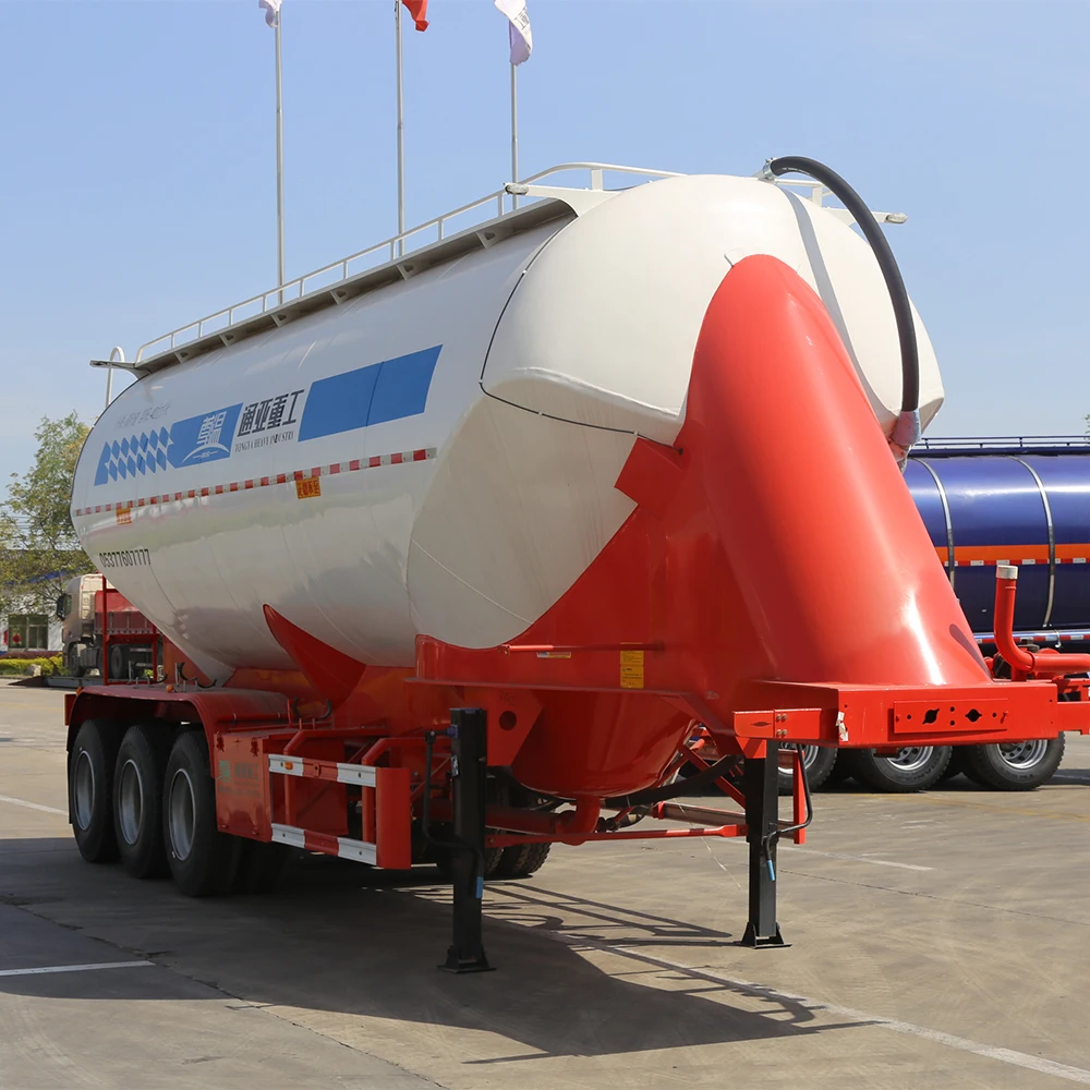 3 Axles Cement Powder/ Bulk Dry Cement Semi Trailer Tank Truck Transport