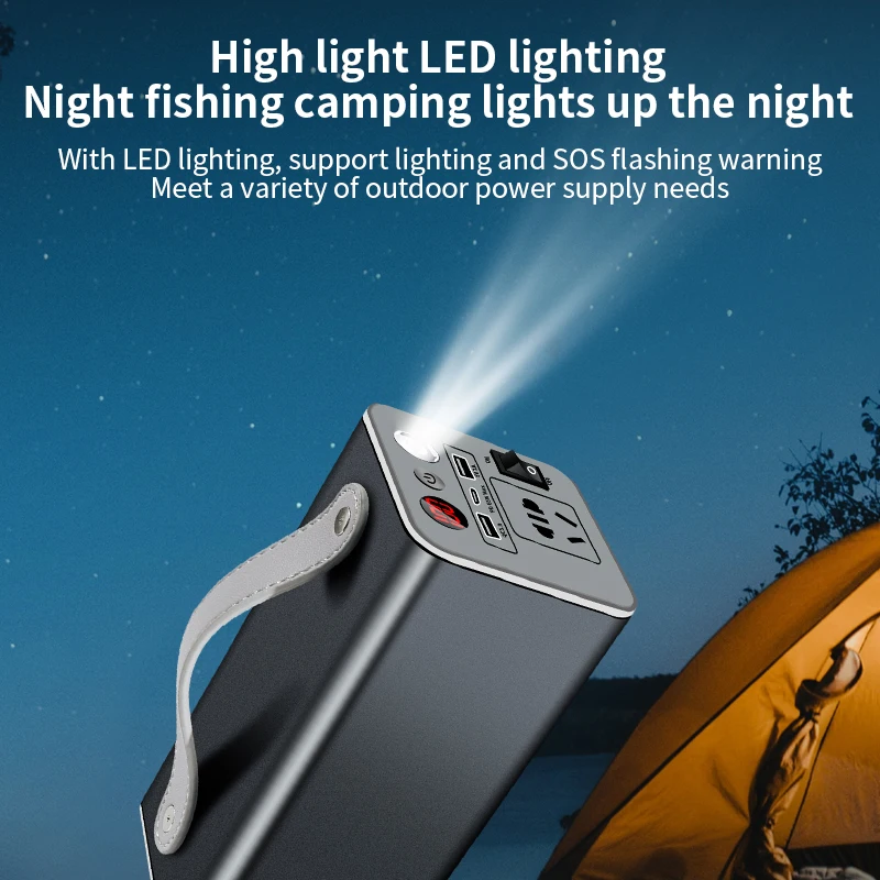 Solar Power Station Backup Emergency Energy Storage Battery 180w 300w Portable Power Station Laptop PowerBank