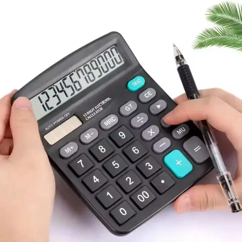 12 Solar Students Use Dual Power Office Accounting Dedicated Calculator