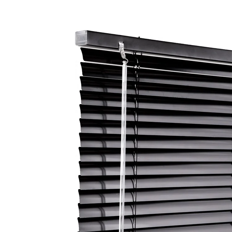 black color Aluminum Venetian Blinds 25MM Slat width wand adjust the light