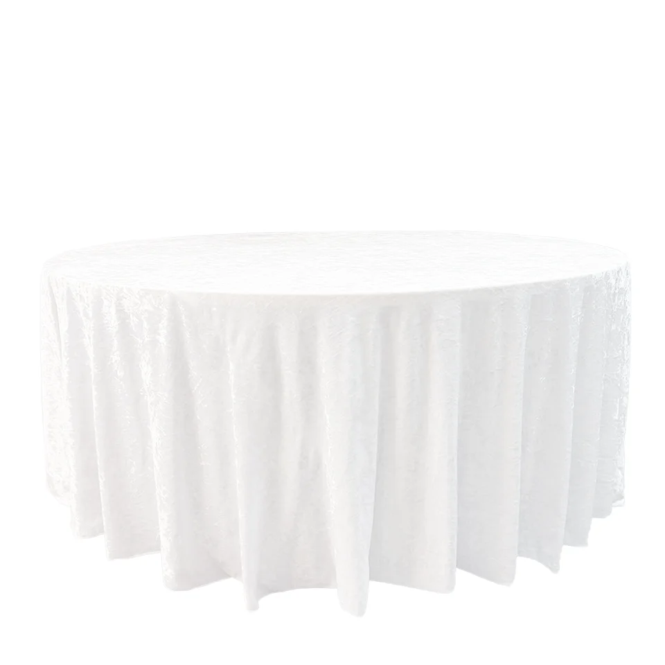 2024 High Quality Reusable Crushed Velvet Tablecloth for Home and Wedding Parties Banquets Champagne Decor PE Material Cover