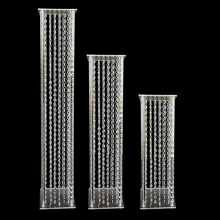 Wedding Centerpieces Tall Crystal Clear Acrylic Glass Vases Flower Stand For Party Table Decoration