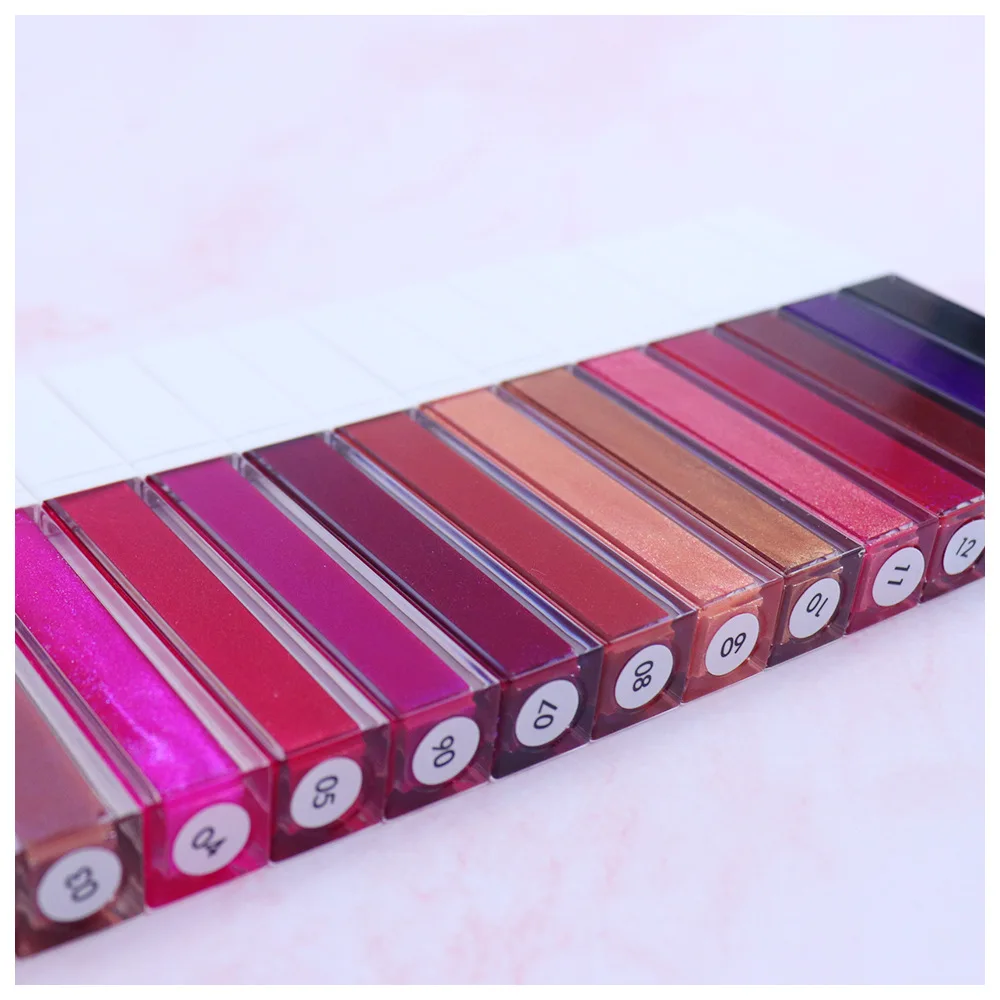 No logo OEM private label transparent lipgloss tubes unique high pigment  lipstick waterproof wholesale your logo