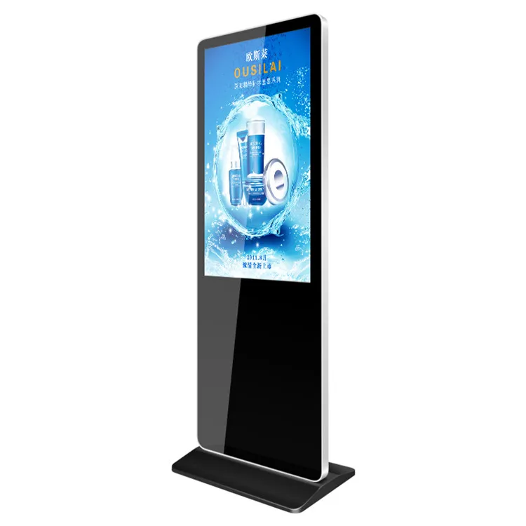 Advertising Kiosk 43 inch to 75 inch Floor Standing Smart Sensitive Touch Advertising Digital Signage Screens Kiosk