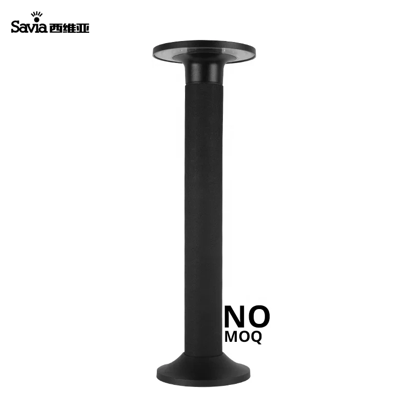 Savia modern waterproof IP44 outdoor luminaire bollard plate 8W 3000K anthracite garden lighting plastic pillar lantern lamp