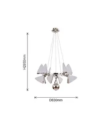 Modern LED Light Butterfly Organic Acrylic Home Romantic Dream Chandelier Bedroom