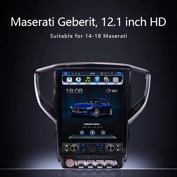 4 64GB AHD 12.1 inch carplay Android 9.0 Video Car DVD Player for Maserati Ghibli
